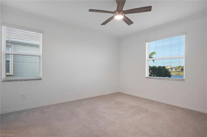 Carpeted primary room