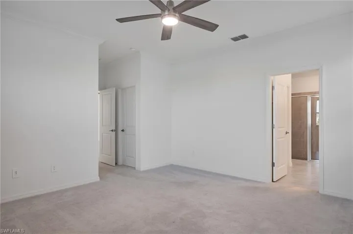 Carpeted primary room