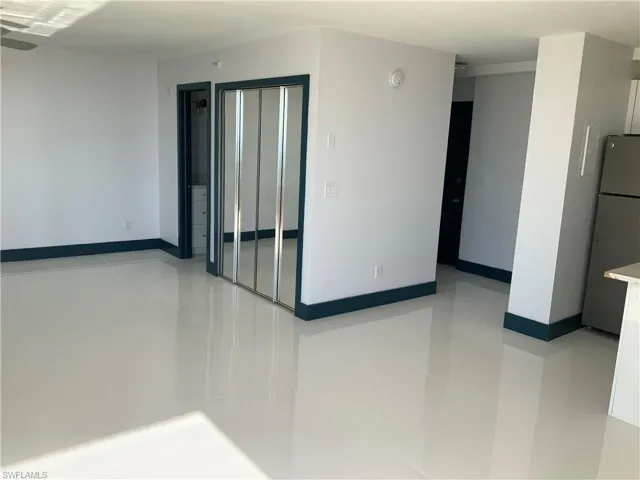 Open floor plan, looking at bedroom and bath !