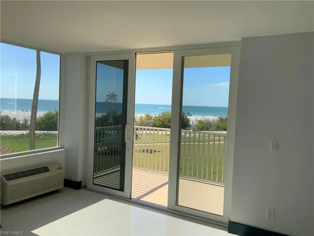 Beach and gulf views from living area