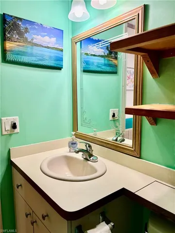 Bathroom featuring vanity