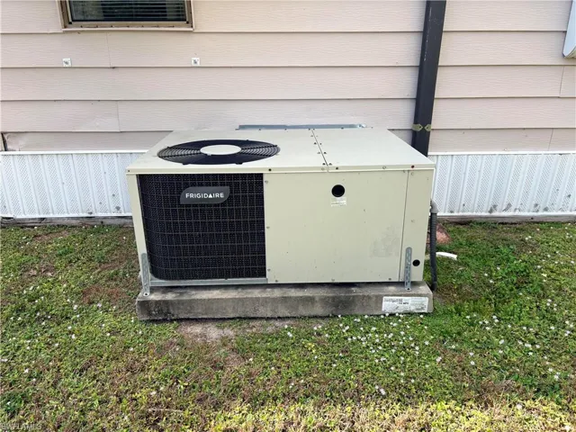 Exterior view of a central air condition unit