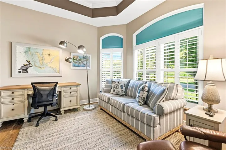The third bedroom is currently set up as a home office, where tons of natural light pours in and keeps inspiration flowing all day long. With endless versatility, this space can easily transform into a sewing room, craft studio, TV lounge, reading nook—or even a dedicated “play room” for your imagination to run wild.