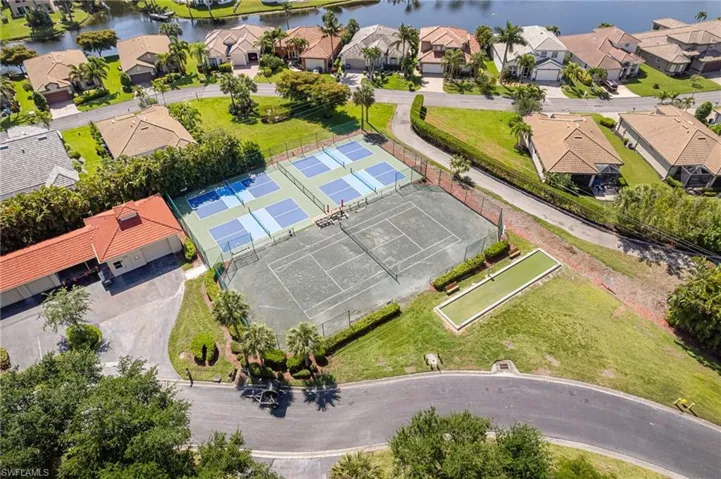 Some of the amenities offered include pickleball, two community pools, and tennis, bocce ball—plenty of ways to stay active or simply work up an excuse to relax afterward.