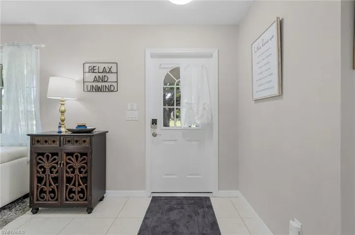 View of tiled foyer entrance