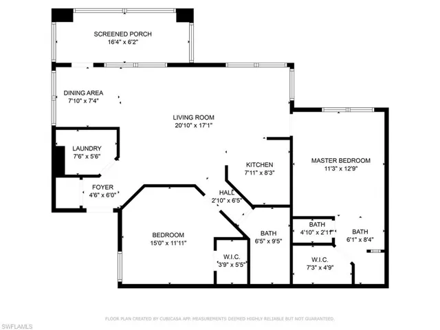View of floor plan for this condo