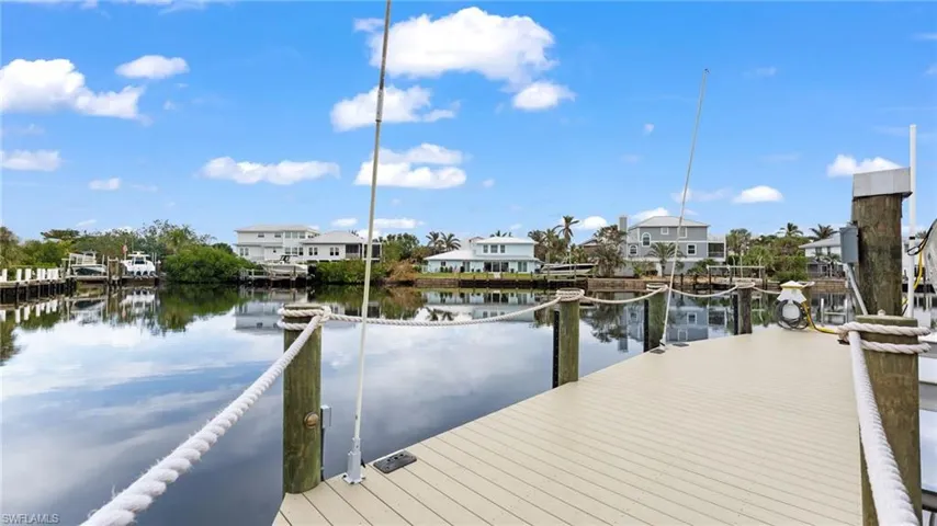 Dock featuring a water view and a residential view