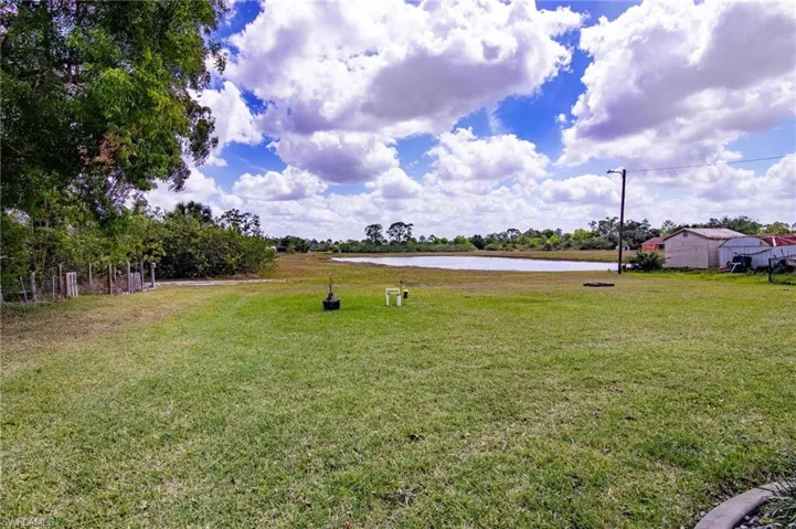 View of yard featuring a water view