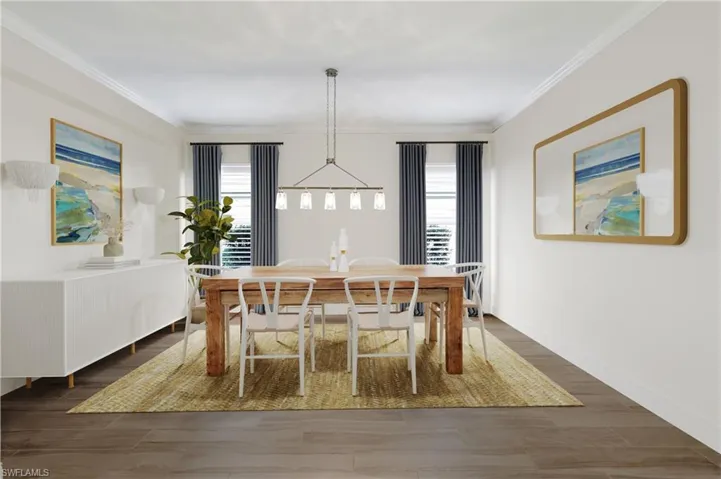 Photo includes reality renovation/ staging to showcase the possibility of the dining room. Design services included with purchase!