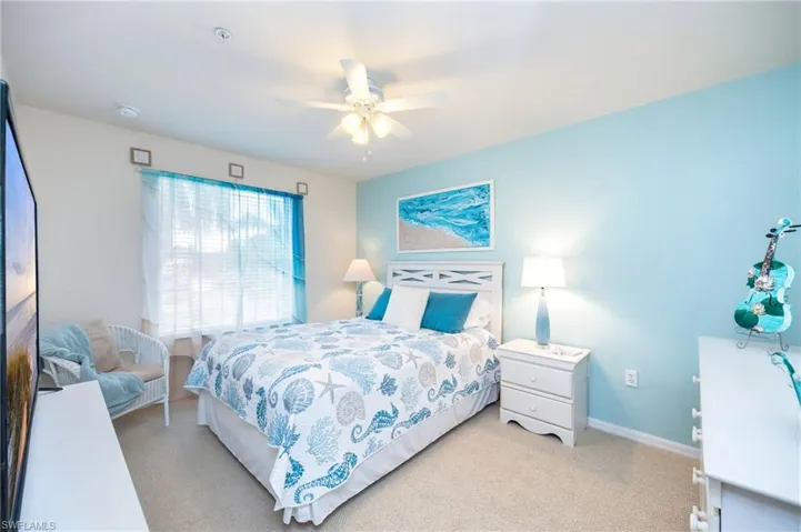 2nd bedroom with lovely accent wall