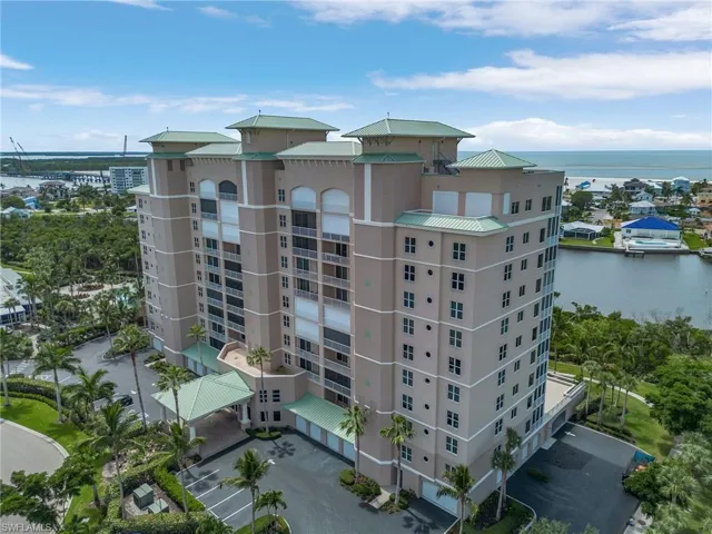View of building exterior with a water view