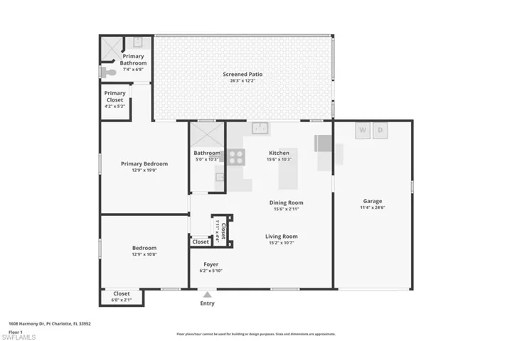 1608  Harmony  DR, Port Charlotte, FL 33952