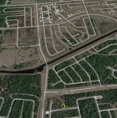 Aerial overview of property's location