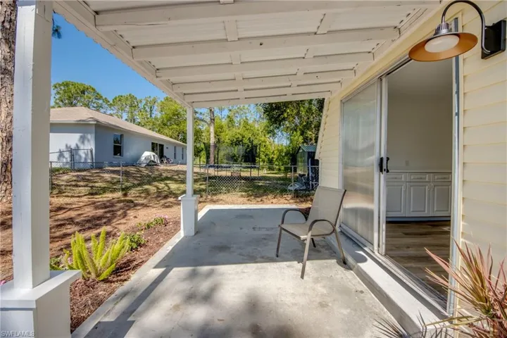 View of patio outside she shed