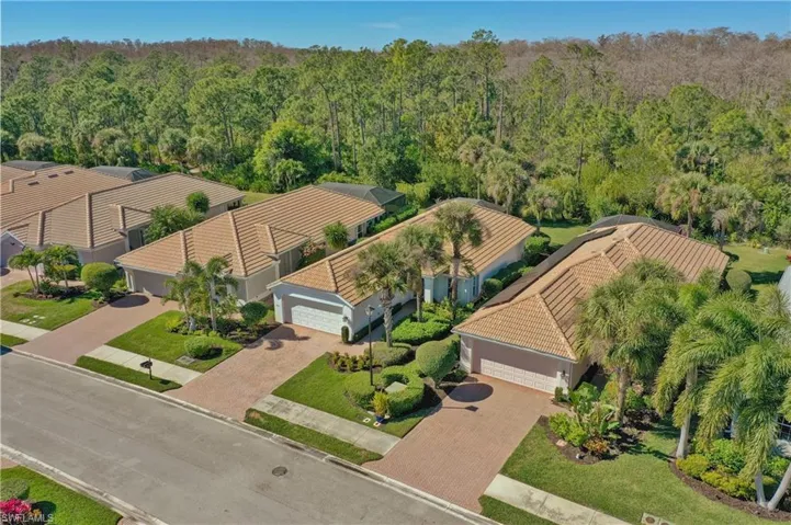 Bird's eye view of a heavily wooded area