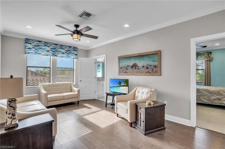 Upstairs living area