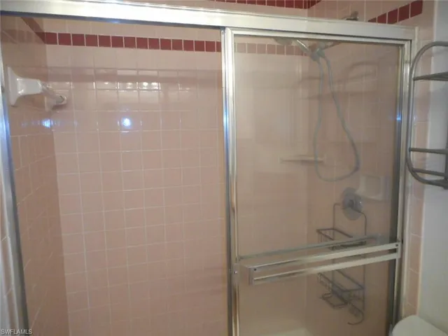 Bathroom with a stall shower