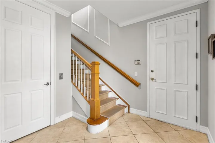 You have a choice to either take the stairs or your private elevator.