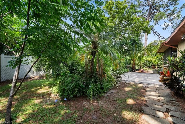View of yard with a patio