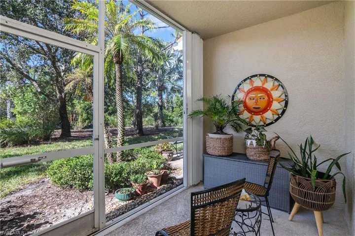 Side lanai with private landscaped view