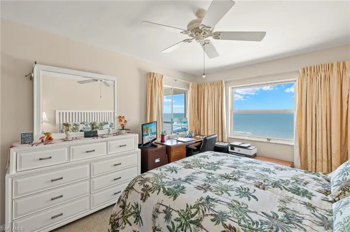 Bedroom featuring a ceiling fan