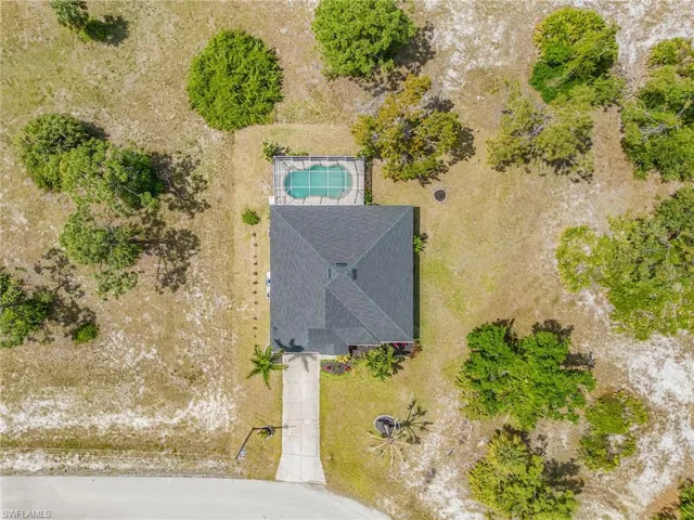 Aerial view of property