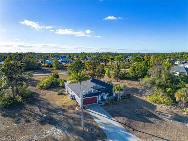 Aerial view of residential area