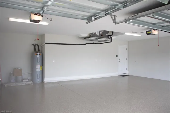 Garage with epoxy floor
