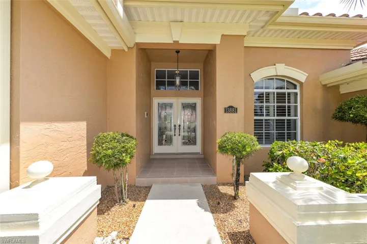 Entrance to property with french doors