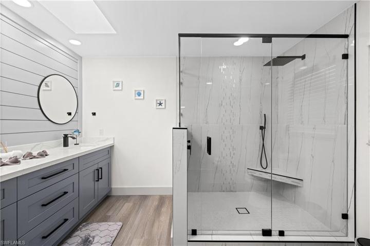SKYLIGHT IN MASTER BATHROOM.
