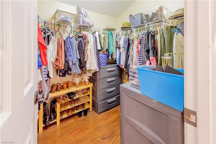 Spacious walk-in closet in primary bedroom. (Unfurnished)