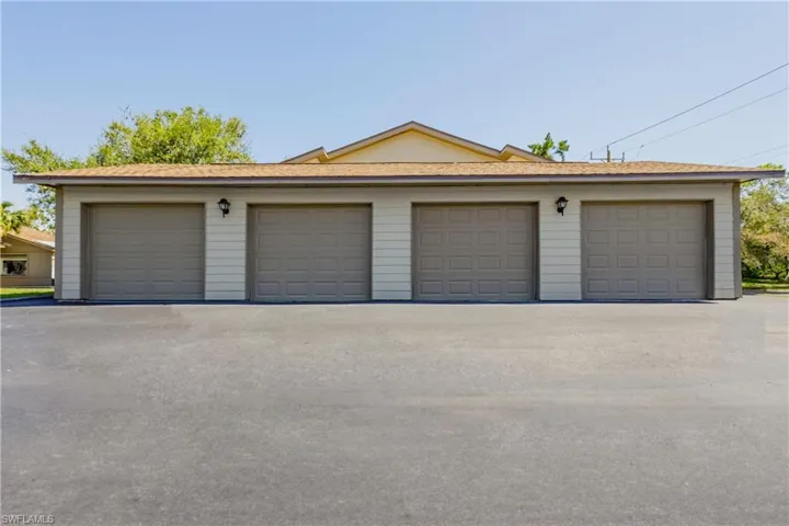 Detached garage within steps of front entry.