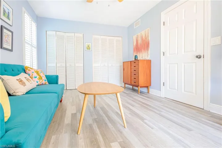 First-floor bedroom has large closet spanning the east wall. (Unfurnished)
