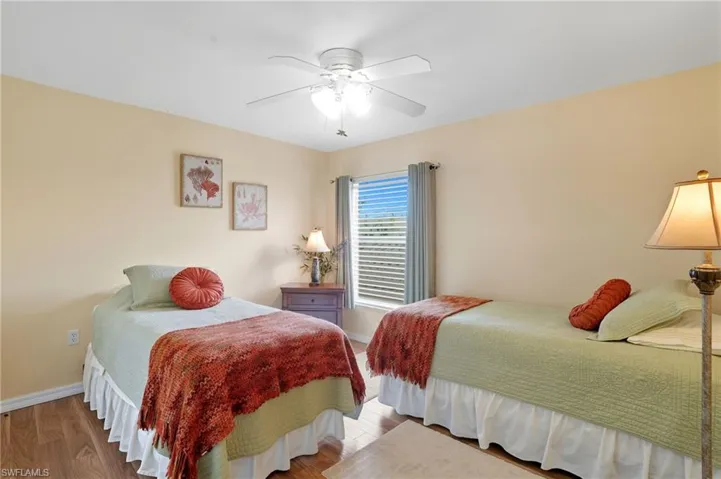 2nd floor Bedroom featuring wood finished floors and ceiling fan