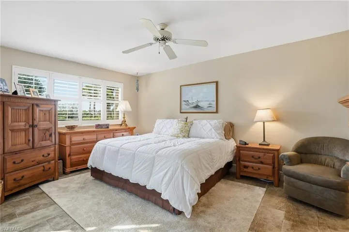 Bedroom featuring a ceiling fan