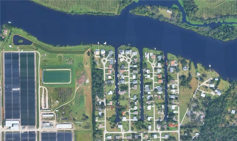Aerial view of property's location