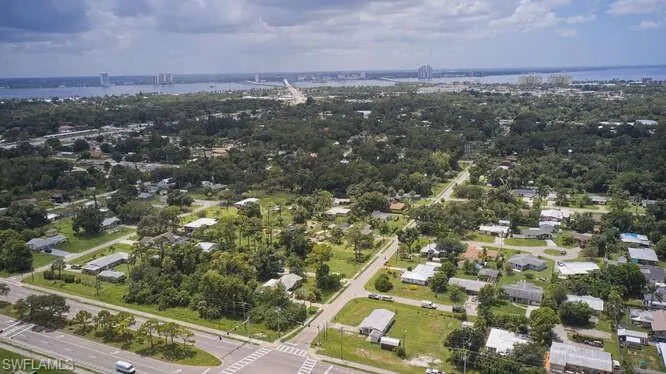 Aerial view of residential area
