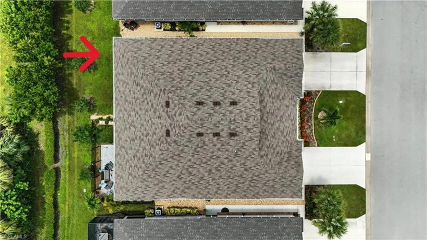 View from above of property