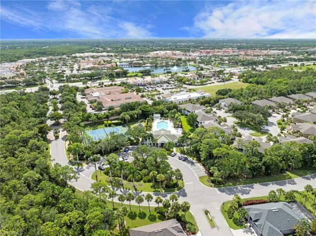 Aerial view of residential area