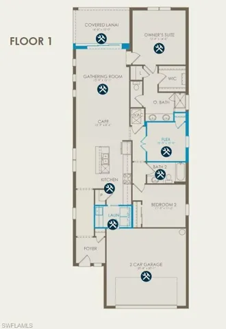 Floor plan with structural options