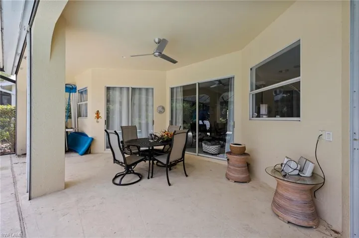 View of patio / terrace with ceiling fan