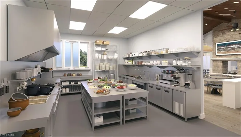 New Kitchen/restaurant rendering estimated to be completed April 2026.