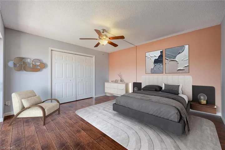 virtually staged bedroom