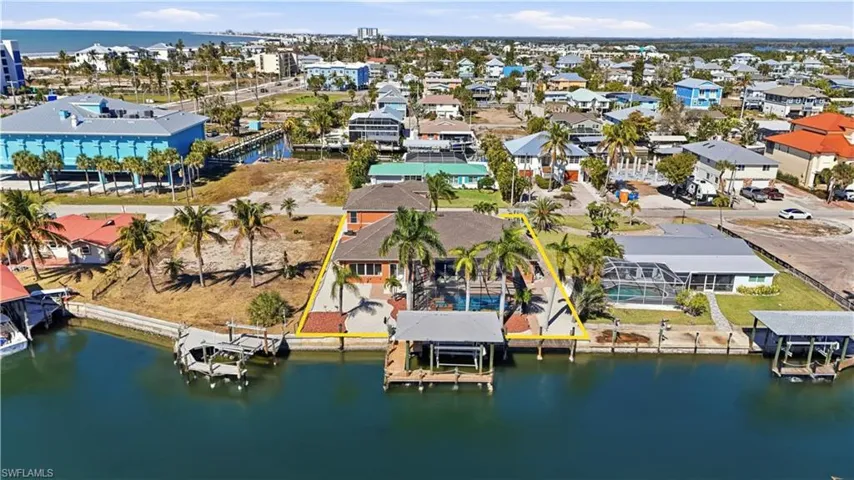 Drone / aerial view of a large body of water - Virtually Edited Image