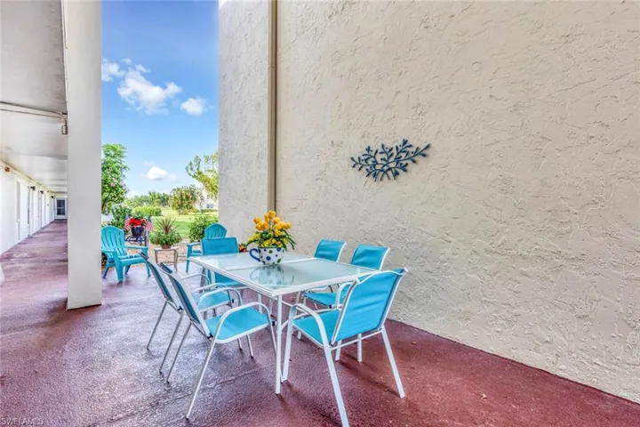 Exterior seating area