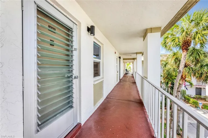 Walk way to condo