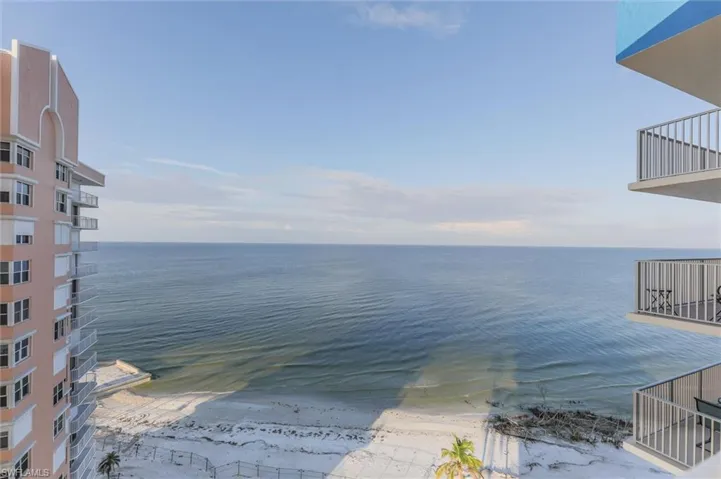 Property view of water with a view of the beach