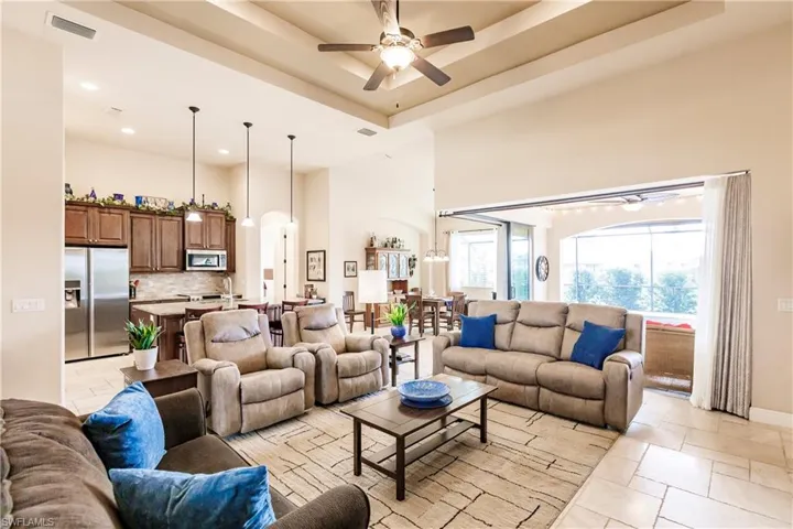 Large Great Room open to the Gourmet Kitchen & Dining Room!