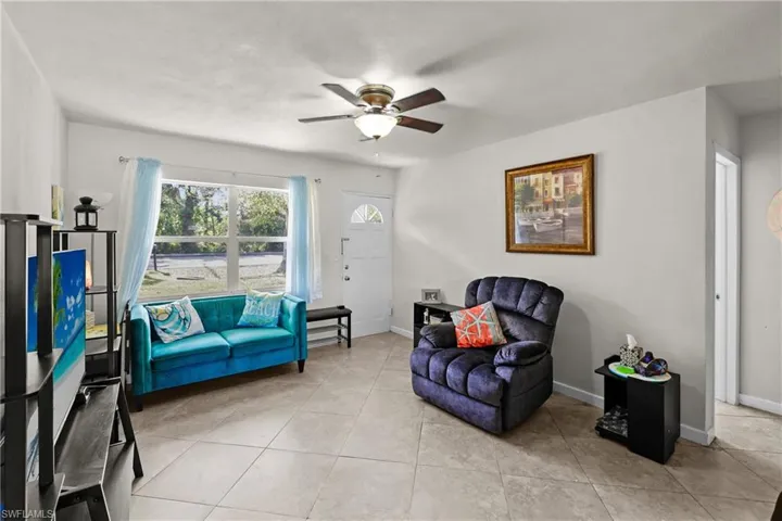 Living room and front entry
