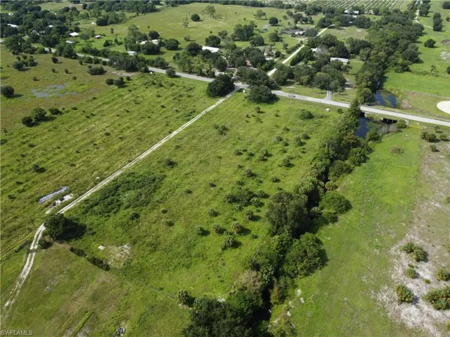 Aerial view with a rural view